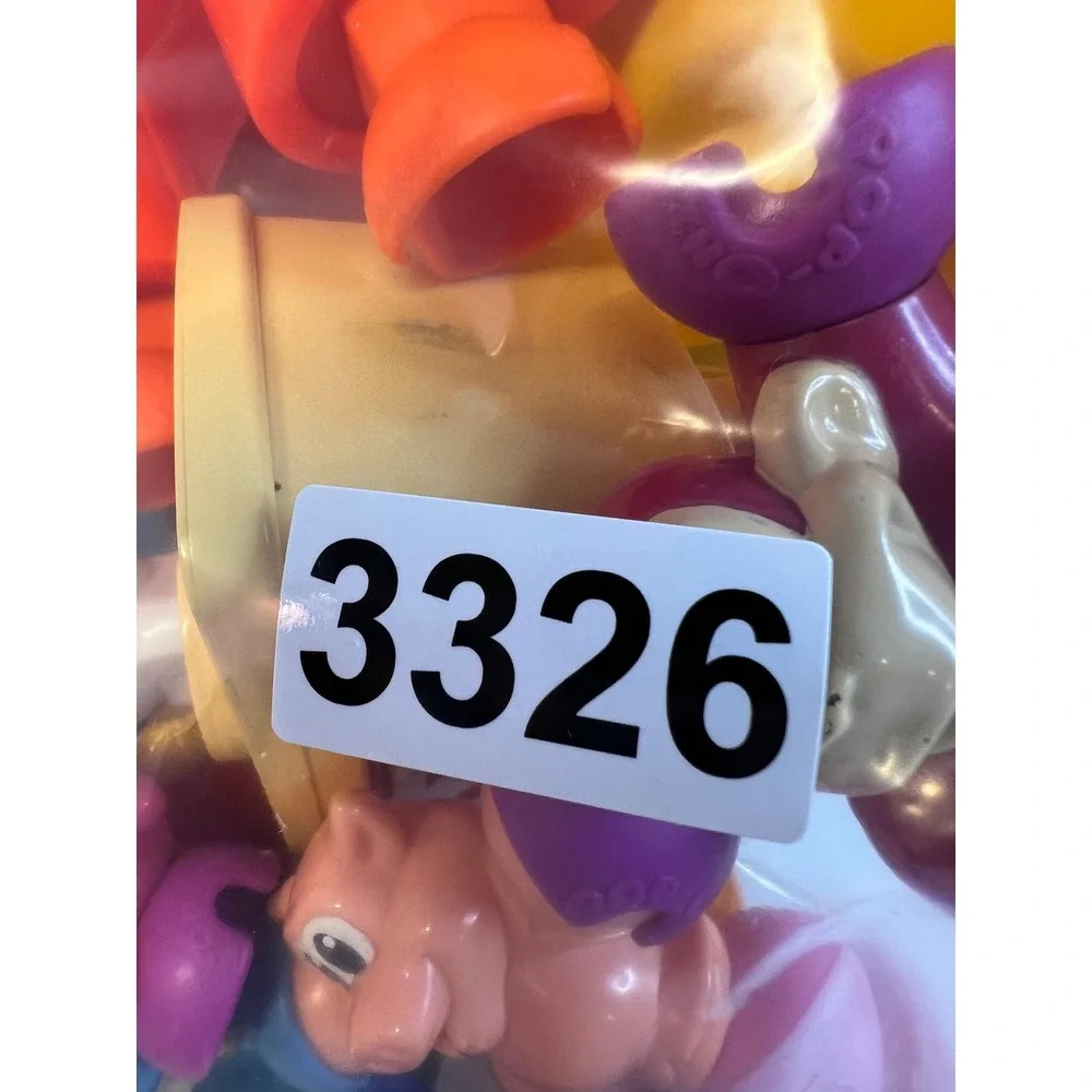 Fisher Price Pop Onz Building Blocks Lot Animals Barn Motorcycle Seesaw 30pc
